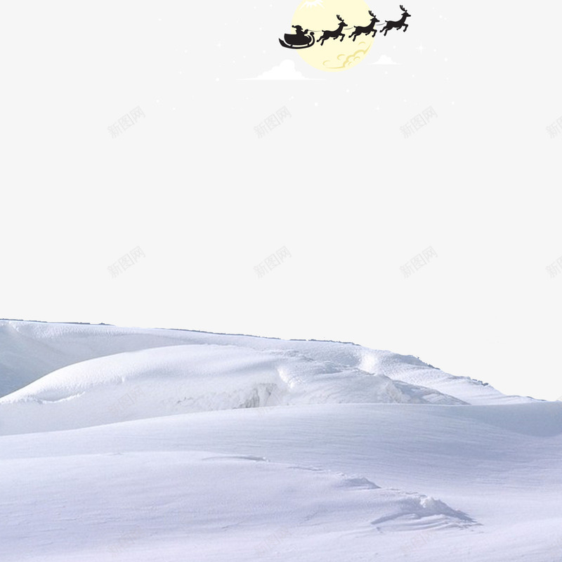 白色雪地png免抠素材_新图网 https://ixintu.com 圆弧 圣诞 圣诞节 天气 月亮 白色 雪地 飞舞
