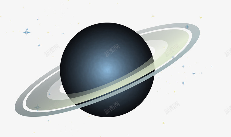可爱简约星球png免抠素材_新图网 https://ixintu.com 可爱 宇宙 星球 黑色