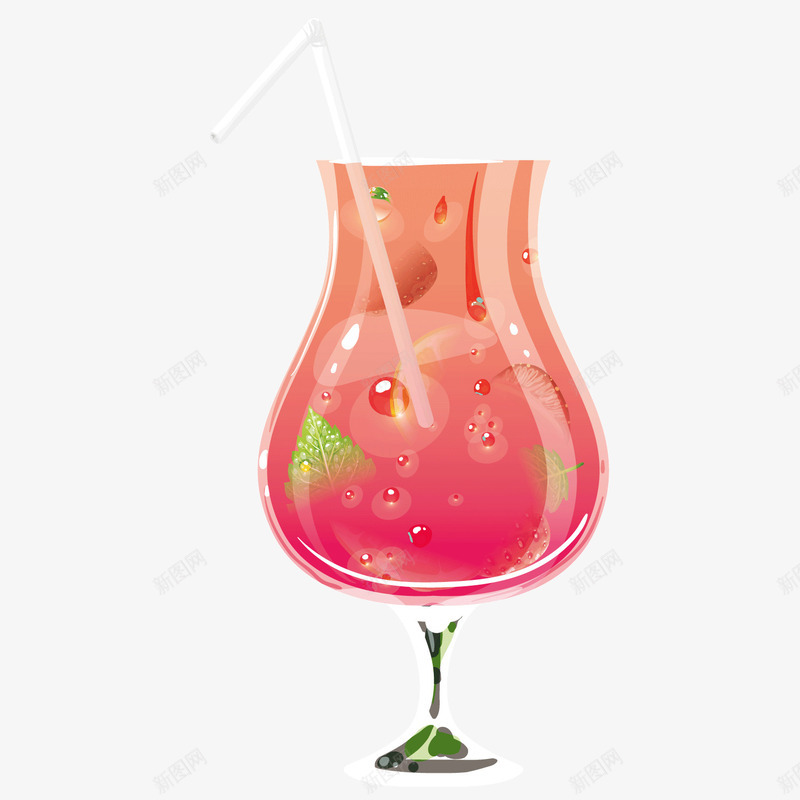 红色西瓜汁冷饮png免抠素材_新图网 https://ixintu.com 冷饮 红色 西瓜汁