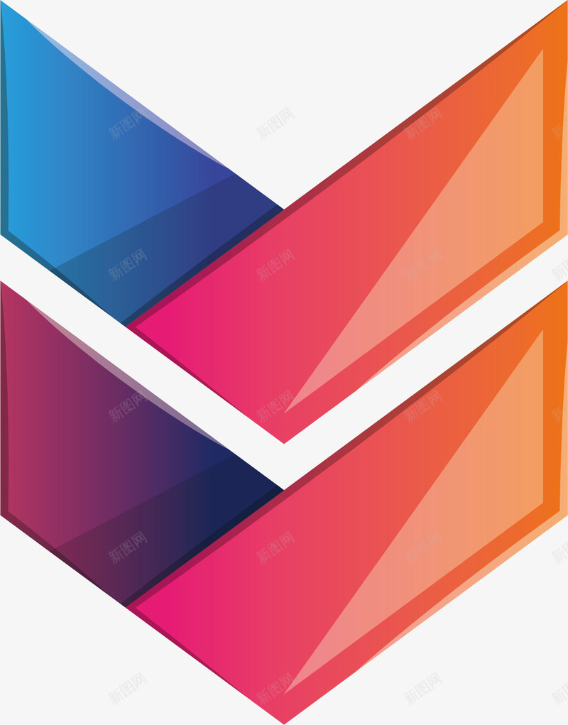 彩色的几何形状矢量图ai免抠素材_新图网 https://ixintu.com 几何形状 晕染 漂亮 紫色 红色 蓝色 过度 矢量图