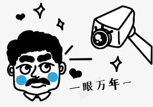 h5一眼万年png免抠素材_新图网 https://ixintu.com h5素材 卡通 摄像头 暴走漫画