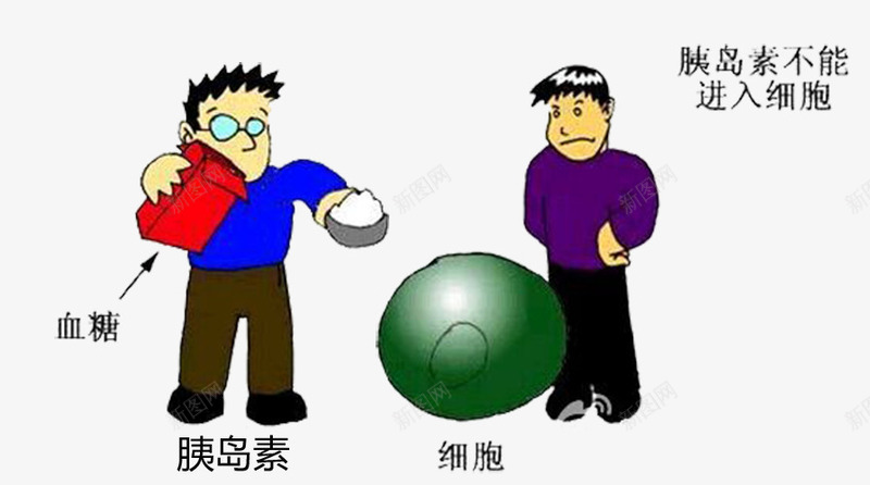 血糖胰岛素漫画png免抠素材_新图网 https://ixintu.com 糖尿病 糖尿病人 细胞 胰岛素 血糖 高血糖