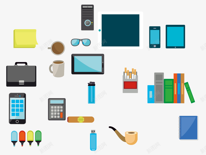 电子产品矢量图ai免抠素材_新图网 https://ixintu.com 卡通 漂亮 高清 矢量图