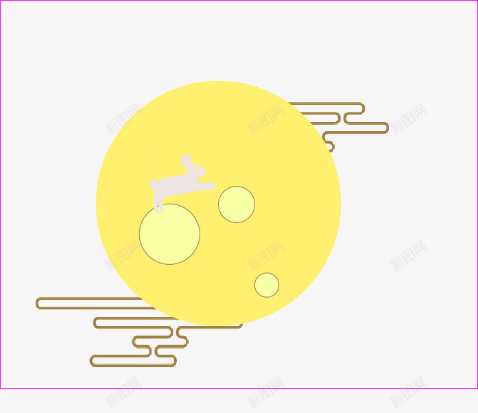 月亮的小兔叽矢量图ai免抠素材_新图网 https://ixintu.com 云 小兔 月亮 洞 矢量图