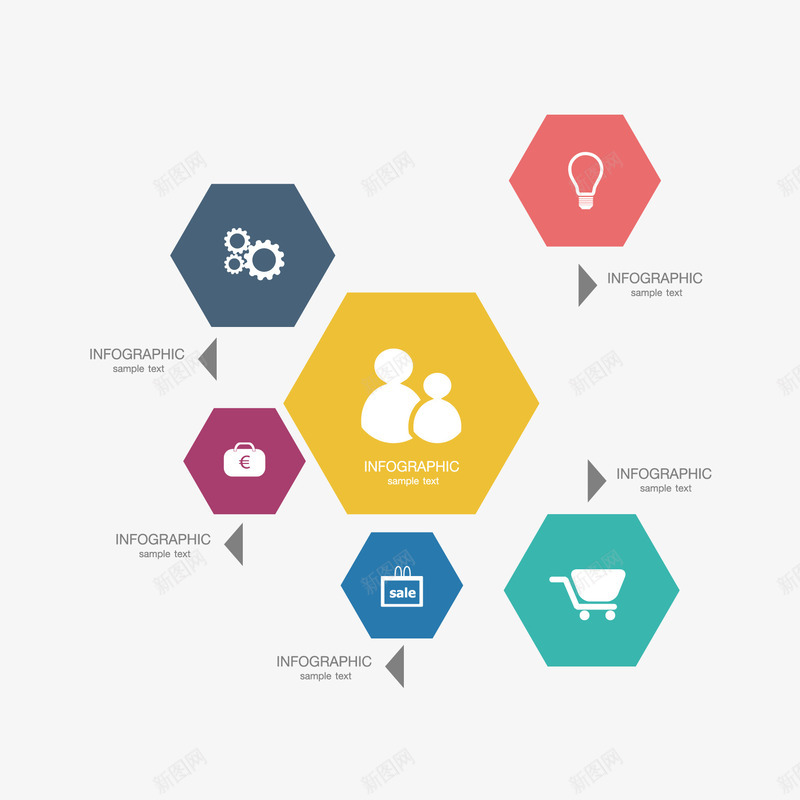 信息图表png免抠素材_新图网 https://ixintu.com PPT 信息 分类 商务 图表 多彩 扁平化 示意图 统计 说明