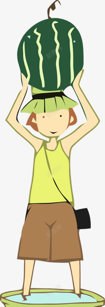 清凉的夏天西瓜小孩png免抠素材_新图网 https://ixintu.com 夏天 小孩 清凉 的 西瓜