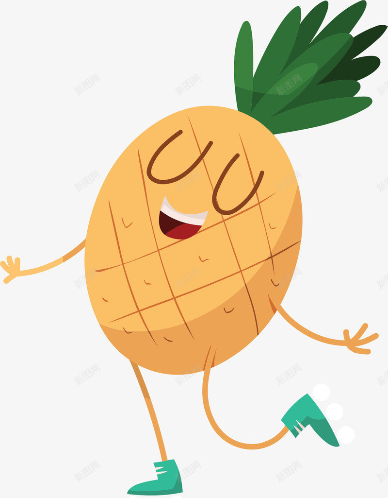 夏天度假菠萝小人矢量图ai免抠素材_新图网 https://ixintu.com 卡通菠萝 夏天 夏天菠萝 矢量png 菠萝 菠萝小人 矢量图