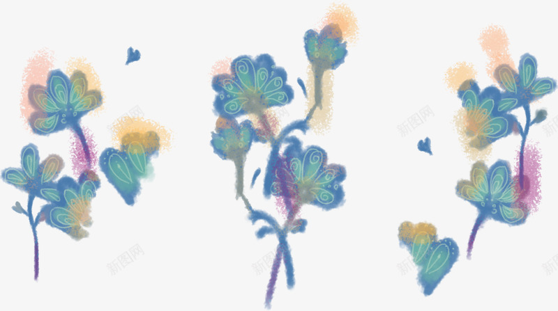 彩色个性卡通插画花朵png免抠素材_新图网 https://ixintu.com 个性 卡通 彩色 插画 花朵
