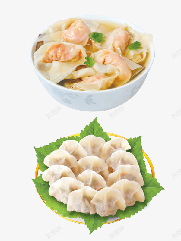 一碗混沌png免抠素材_新图网 https://ixintu.com 早餐 盘子 美味 食物