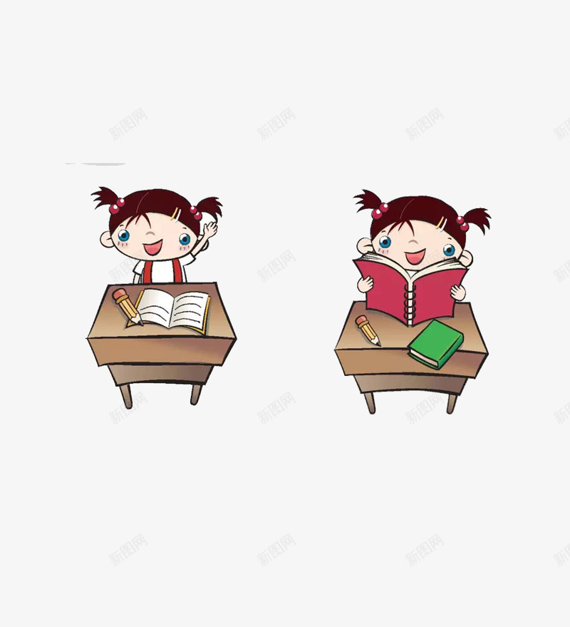 看书的卡通人png免抠素材_新图网 https://ixintu.com 卡通 卡通小菇凉 漂亮的小孩在看书 看书的卡通人 读书的人