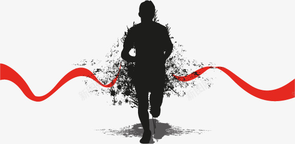 创意运动跑步人物png免抠素材_新图网 https://ixintu.com 个性 动感 抽象人物 时尚 跑步 运动员