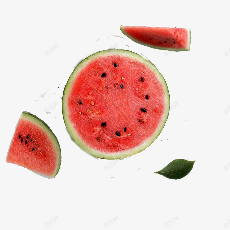 切好的大西瓜psd免抠素材_新图网 https://ixintu.com 凉爽 夏天 清新 美味