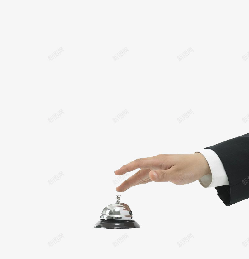 穿西装的人按服务铃png免抠素材_新图网 https://ixintu.com 服务 点餐 金属 铃铛