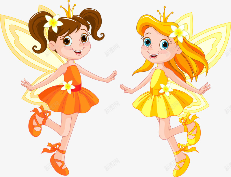 漂亮的花仙子png免抠素材_新图网 https://ixintu.com 卡通 可爱 手绘 花仙子