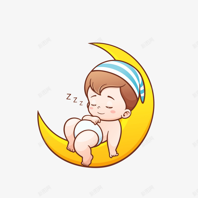 卡通躺月亮上呼呼大睡的小男孩素png免抠素材_新图网 https://ixintu.com 卡通躺月亮上呼呼大睡的小男孩素材免费下载 可爱小男孩 呼呼大睡 月亮上睡觉 躺平卡通 躺着的小孩