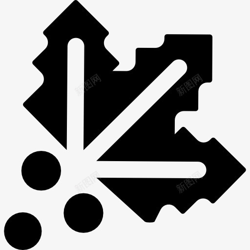 圣诞叶图标png_新图网 https://ixintu.com 冬天 叶 红色水果 装饰