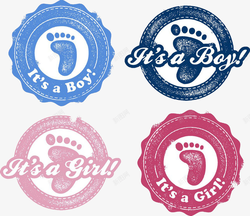 baby足印图标png_新图网 https://ixintu.com 卡通 印记 可爱 图标 多彩 绘画 足印 足印描绘 足迹