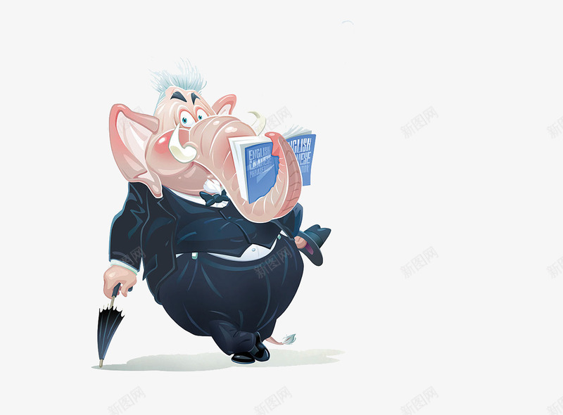 大象老师png免抠素材_新图网 https://ixintu.com Q版 卡通 嘻哈 插画 暗黑系 涂鸦 潮流 潮牌 美式漫画 美漫 街头涂鸦