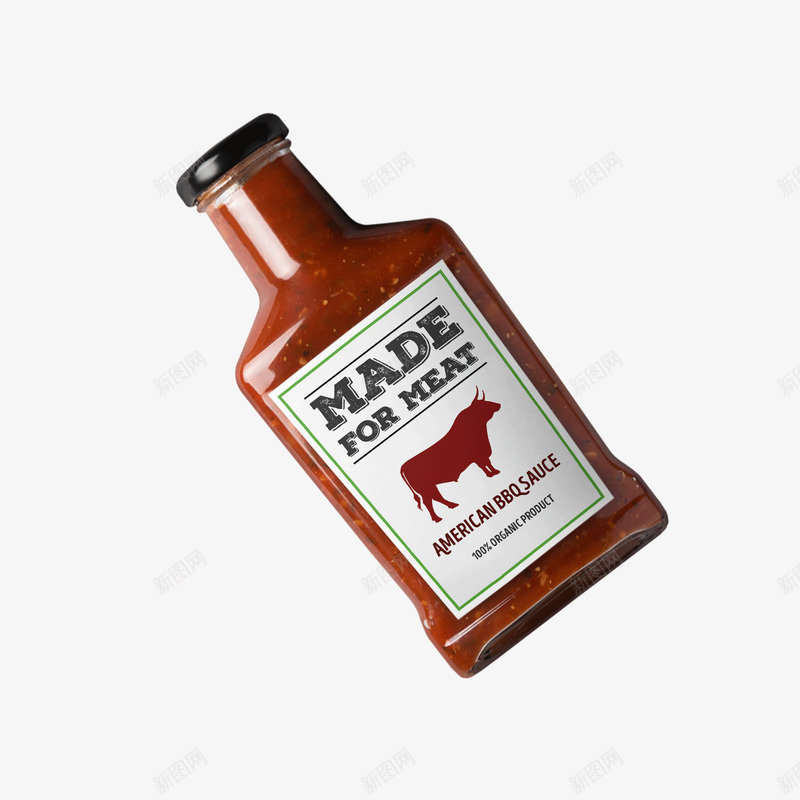 红色牛肉酱png免抠素材_新图网 https://ixintu.com 光泽 反光 圆润 玻璃 瓶子 红色 美食 质感