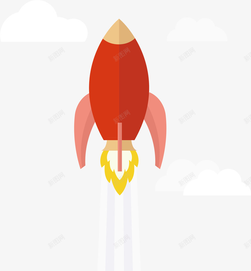 手绘卡通火箭矢量图ai免抠素材_新图网 https://ixintu.com 创意 卡通 可爱 彩色的 手绘的 漫画 火箭 矢量的 简单 矢量图
