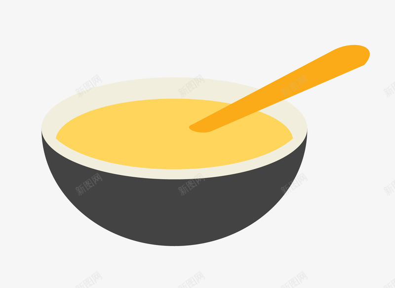 小米粥png免抠素材_新图网 https://ixintu.com 小米粥 小黄米图片 早餐 矢量素材 食物