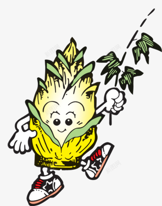 手绘卡通形象竹笋娃娃拿着竹子png免抠素材_新图网 https://ixintu.com 卡通 卡通笋 娃娃 小人 形象设计 手绘 竹叶 竹子 竹笋 笋可爱