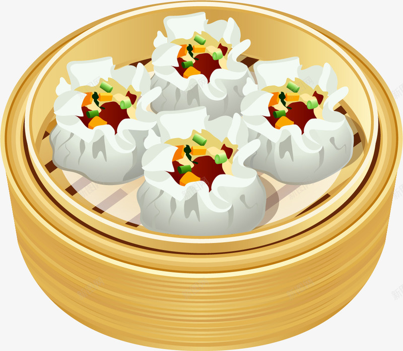 手绘烧麦png免抠素材_新图网 https://ixintu.com 卡通烧卖 卡通烧麦 手绘 手绘烧卖 烧麦 食物