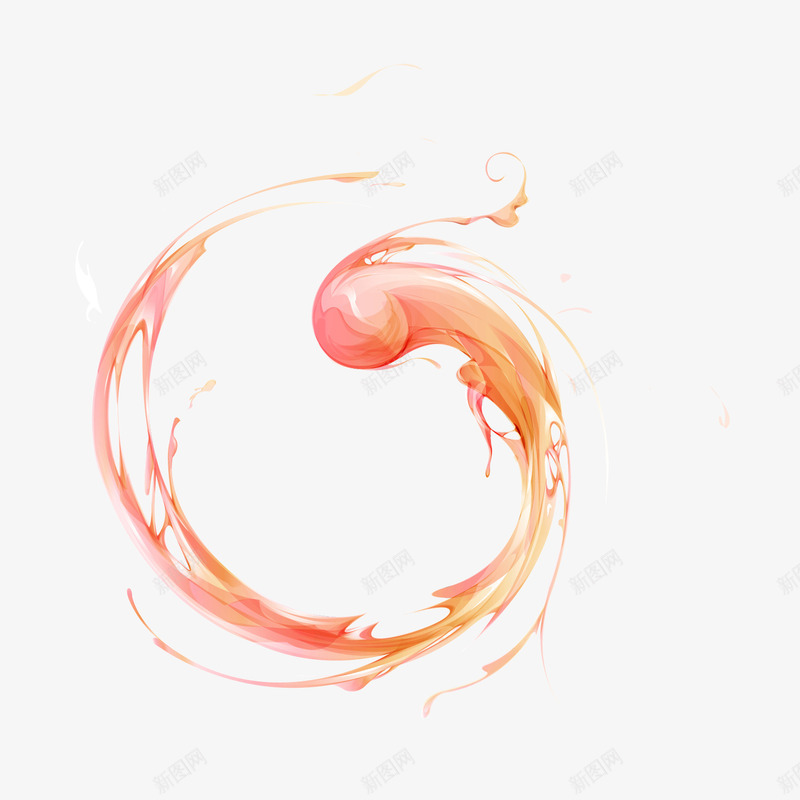 梦幻水漩涡png免抠素材_新图网 https://ixintu.com 动感 彩色 梦幻 橙色 水 水流漩涡 漂亮 漩涡 自然