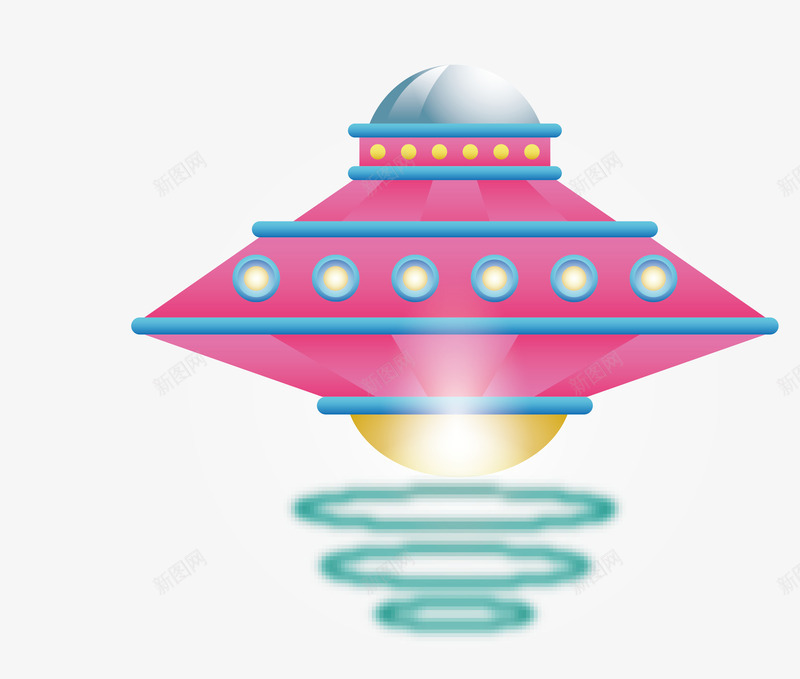 卡通手绘闪亮科幻飞船图标png_新图网 https://ixintu.com 卡通手绘 图案图标 宇宙飞船 火箭飞船 科幻飞船