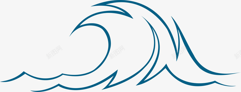 线条浪花png免抠素材_新图网 https://ixintu.com 手绘 手绘水浪 水浪纹 水浪花 水花水浪 海边 蓝色水浪