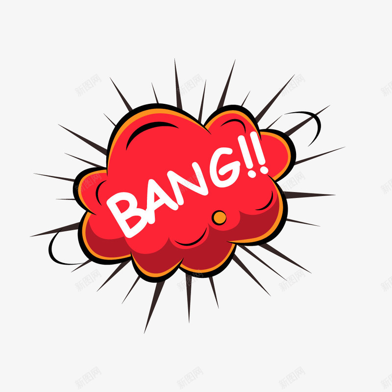 卡通红色爆炸牌矢量图ai免抠素材_新图网 https://ixintu.com 促销 卡通 爆炸牌 红色 矢量图