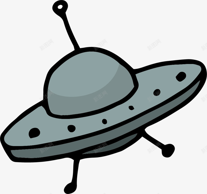 卡通宇宙外星飞船矢量图ai免抠素材_新图网 https://ixintu.com 卡通 外太空 外星人 宇宙 科技 飞船 矢量图