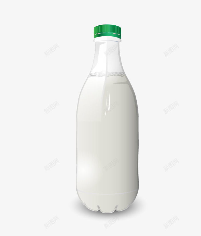 一瓶牛奶矢量图ai免抠素材_新图网 https://ixintu.com 商业 牛奶 营养品 矢量图