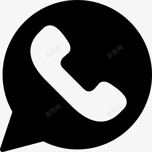 WhatsApp图标png_新图网 https://ixintu.com WhatsApp 信息 接口 标志 标识 社交媒体 社交网络 聊天