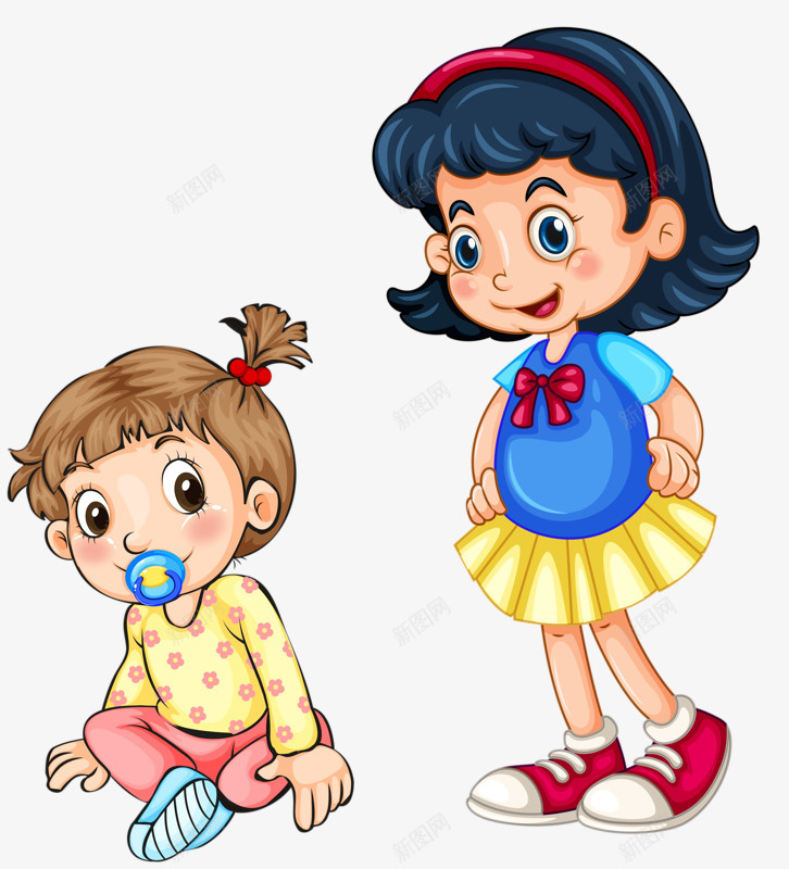 可爱小姐妹png免抠素材_新图网 https://ixintu.com 乖巧 可爱 小妹妹 漂亮
