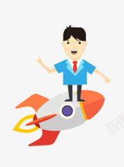 唯美精美卡通可爱小人坐火箭png免抠素材_新图网 https://ixintu.com 卡通 可爱 唯美 小人 火箭 精美