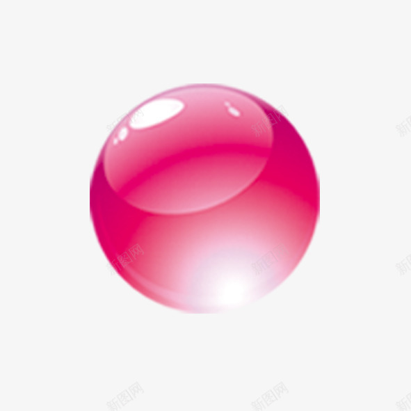 水晶球png免抠素材_新图网 https://ixintu.com 多彩 水晶球 红色