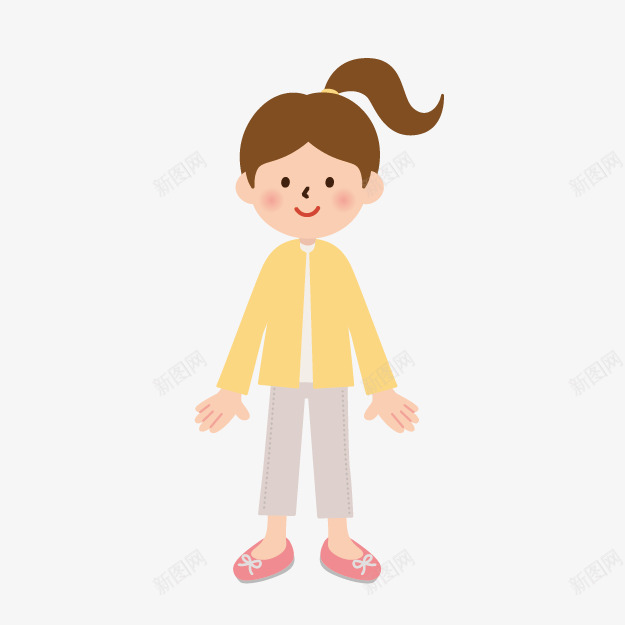 卡通小人手绘png免抠素材_新图网 https://ixintu.com 人物素材 卡通小人 卡通小人剪影 手绘人物