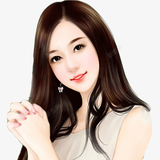 现代美女png免抠素材_新图网 https://ixintu.com 手绘美女 气质美女 水彩美女 美丽女孩