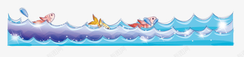海边海浪鱼浮出水面矢量图eps免抠素材_新图网 https://ixintu.com 卡通 手绘 波浪 海浪 海边 跳跃 鱼 矢量图