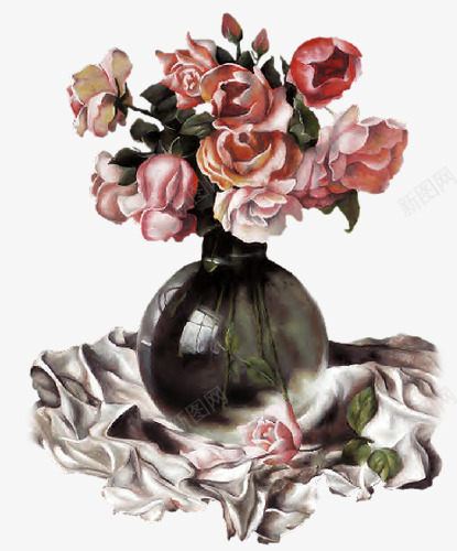 牡丹花花瓶png免抠素材_新图网 https://ixintu.com 牡丹花 瓶子 花瓶 鲜花