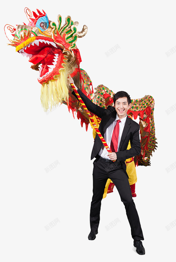 公司开业庆典png免抠素材_新图网 https://ixintu.com 商务 庆祝 热闹 舞龙