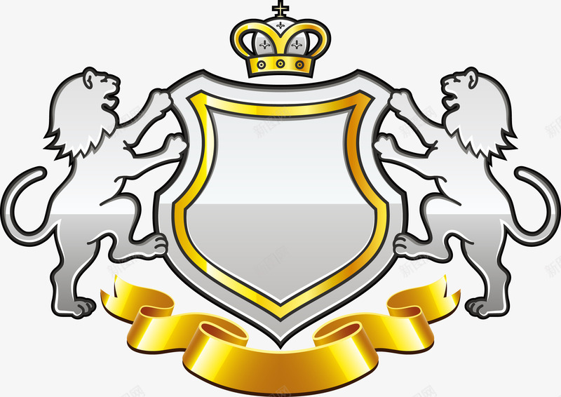 盾牌矢量图ai免抠素材_新图网 https://ixintu.com 丝带 古典 复古 尊贵 皇冠 盾牌 立体 矢量图