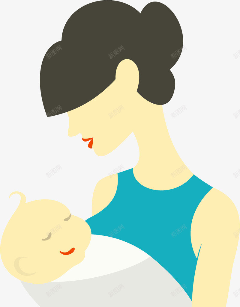 水彩母亲和孩子矢量图ai免抠素材_新图网 https://ixintu.com 卡通手绘 喂母乳 女人 妈妈 婴儿 母亲 水彩 矢量图