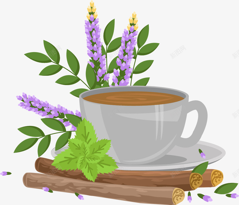 享受花茶矢量图eps免抠素材_新图网 https://ixintu.com 享受 清香茶水 牡丹花 牡丹花茶 花茶 花茶泡茶 矢量图