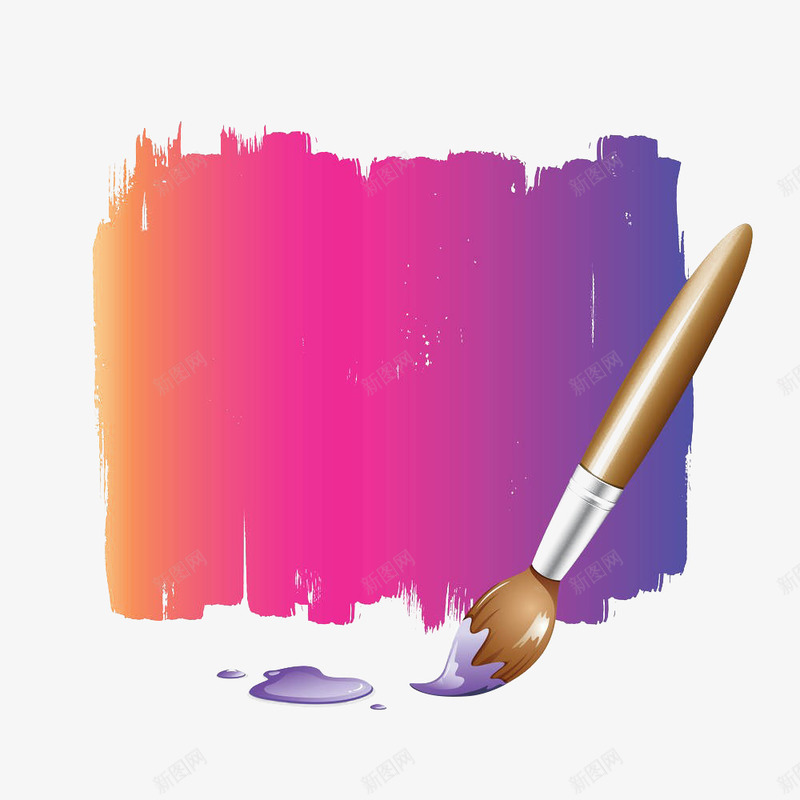 彩色墙刷画笔png免抠素材_新图网 https://ixintu.com 墙刷 彩色 油漆 画笔 笔刷 粉刷 粉刷效果 颜料