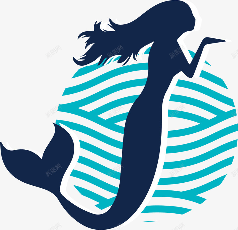 美丽人鱼水流标签png免抠素材_新图网 https://ixintu.com 6月8号 世界海洋日 人鱼女孩 大海 水流标签 美丽人鱼 美人鱼 美人鱼图案 自然