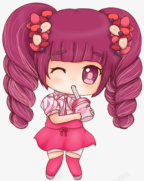 紫色头发的小女孩png免抠素材_新图网 https://ixintu.com 头发 小女孩 紫色 美丽