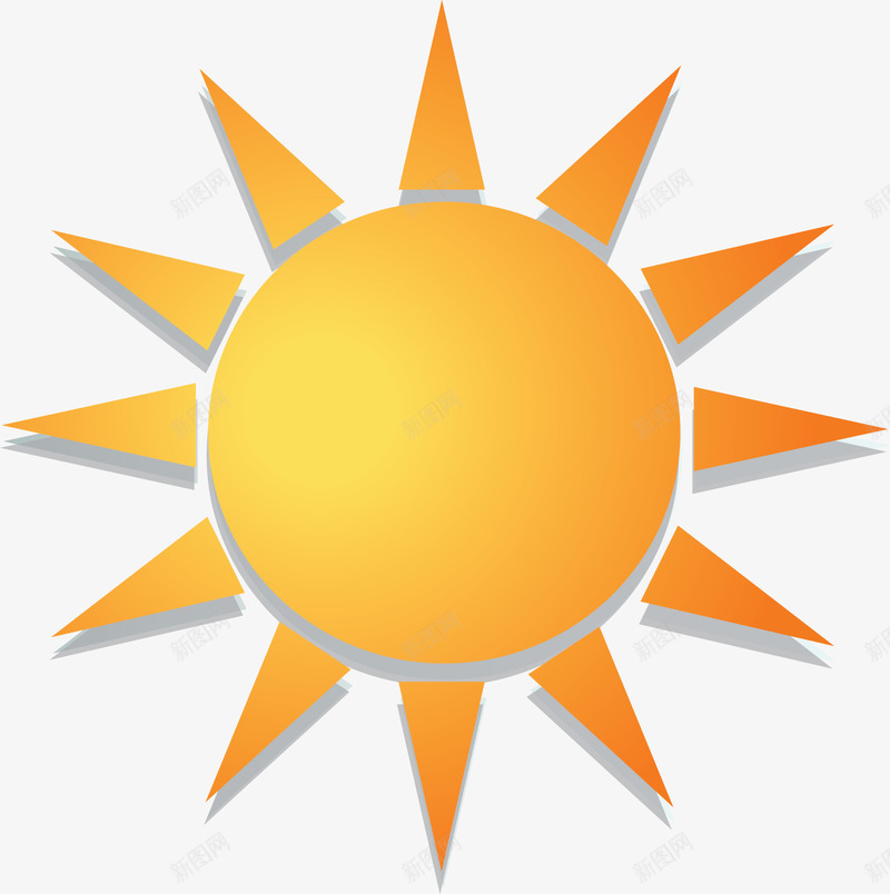 卡通太阳矢量图ai免抠素材_新图网 https://ixintu.com PNG图 PNG图下载 创意卡通 卡通 卡通插图 太阳 插图 金色太阳 矢量图