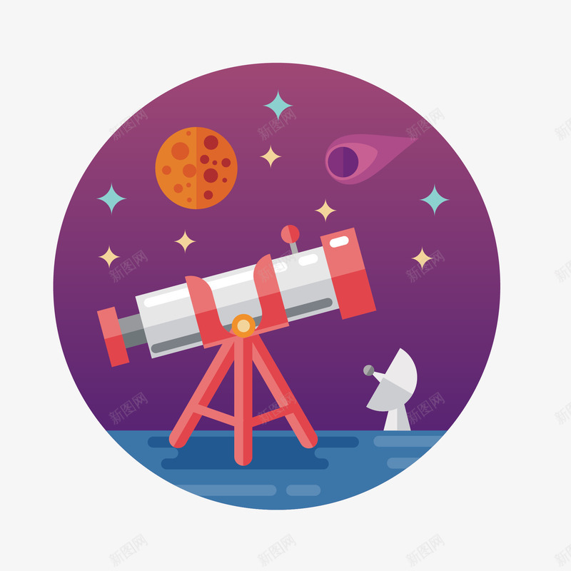 手绘时尚卡通太空矢量图eps免抠素材_新图网 https://ixintu.com png免扣图 卡通 太空 宇宙 手绘 时尚 望远镜 矢量图